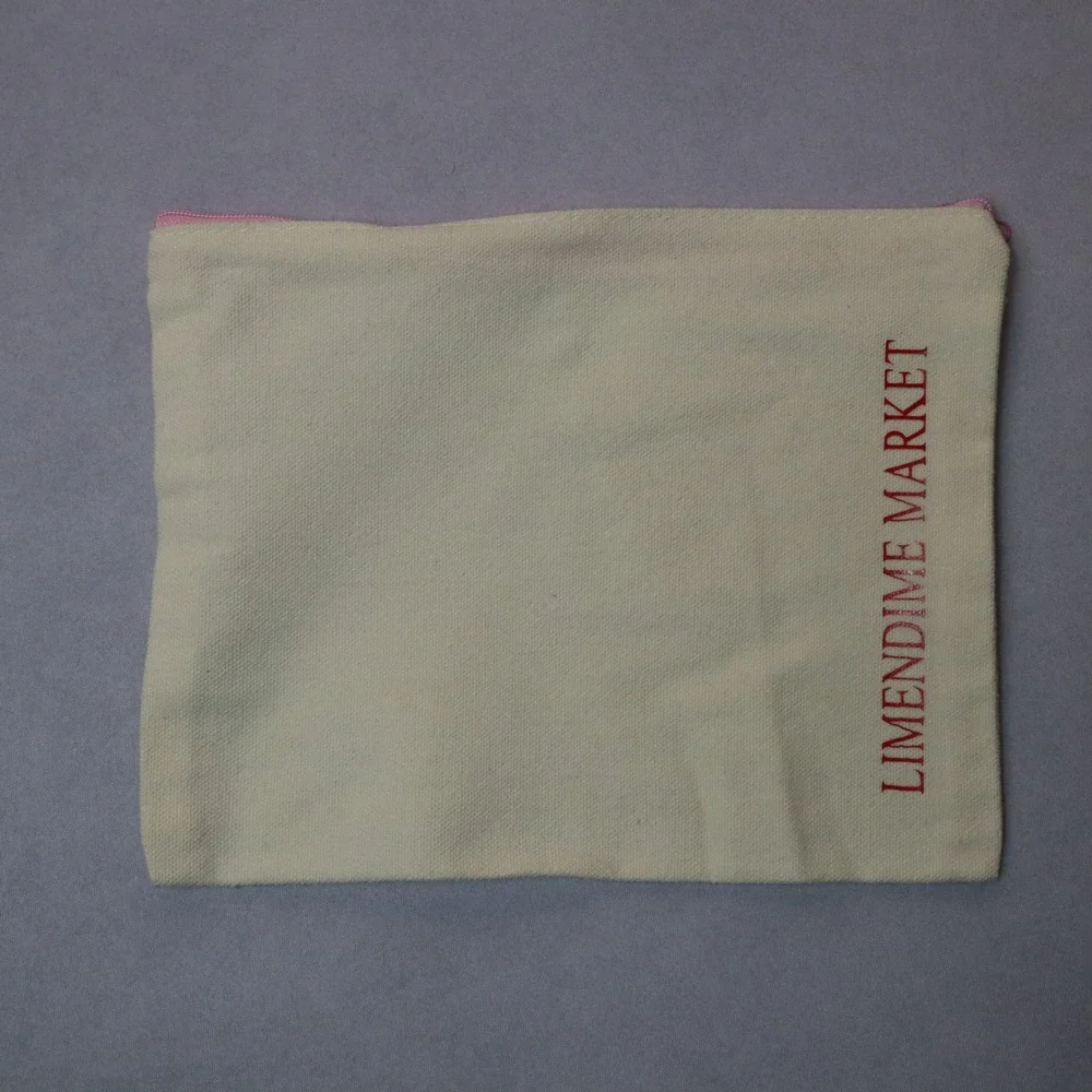 Be Mine Pink Sequin Heart Patch Pink Zipper Canvas Pouch Handmade‎ Makeup Bag